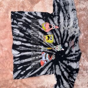 Black and White Tie-Dye Shirt